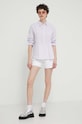 Tommy Jeans koszula z domieszką lnu DW0DW17737 fioletowy SS24