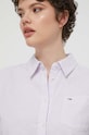 Tommy Jeans koszula z domieszką lnu fioletowy DW0DW17737