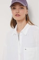 Tommy Jeans koszula z domieszką lnu biały DW0DW17987