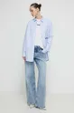 Бавовняна сорочка Karl Lagerfeld Jeans блакитний