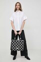Хлопковая рубашка Karl Lagerfeld 241W1606 белый SS24