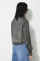 Odzież Rick Owens kurtka Denim Jacket Cape Sleeve Cropped Outershirt DS01D1702.SCF.78 szary