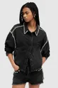 μαύρο Βαμβακερό τζιν πουκάμισο AllSaints NICKY Γυναικεία