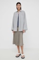 Bavlněná košile By Malene Birger pruhy námořnická modř Q72416004