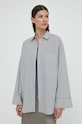 Bavlněná košile By Malene Birger námořnická modř Q72416004