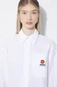 λευκό Βαμβακερό πουκάμισο Kenzo Boke Flower Oversize Shirt