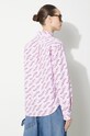 Odzież Kenzo koszula bawełniana Printed Slim Fit Shirt FE52CH0879D2.30 różowy