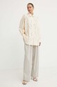 Бавовняна сорочка Bruuns Bazaar ArgyreiaBBFelina BBW3914 бежевий SS24