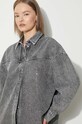 Rotate farmering Rhinestone Denim Shirt 113014D06 szürke