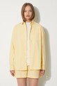 Sporty & Rich cotton shirt SRC Embroidered Oversized Shirt yellow SI006S402SA