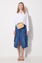 Хлопковая рубашка JW Anderson Bow Tie Cropped Shirt SH0312.PG1090.001 белый SS24