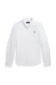 белый Детская хлопковая рубашка Polo Ralph Lauren Для девочек