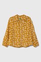 United Colors of Benetton camasa de bumbac pentru copii lung galben 5T2ZCQ02O.G.Seasonal