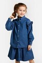 Coccodrillo camasa din denim pentru copii lung albastru WC4140101SCK