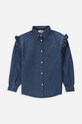 Coccodrillo camasa din denim pentru copii WC4140101SCK albastru SS24