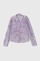 Детская рубашка Pinko Up S4PIJGSI096 фиолетовой SS24
