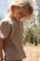 μπεζ Παιδικό βαμβακερό πουκάμισο Konges Sløjd Παιδικά