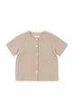 Detská bavlnená košeľa Konges Sløjd KS100614 béžová SS24