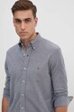 Хлопковая рубашка Polo Ralph Lauren 710932545 тёмно-синий
