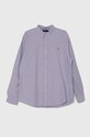 Polo Ralph Lauren camasa din bumbac lung violet 710804253