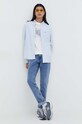 Одежда Хлопковая рубашка Tommy Jeans DM0DM18335 голубой