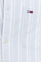 Хлопковая рубашка Tommy Jeans DM0DM18336 голубой