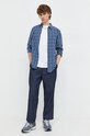 Хлопковая рубашка Tommy Jeans DM0DM18470 тёмно-синий SS24