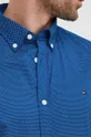 Bombažna srajca Tommy Hilfiger modra