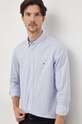 Bavlnená košeľa Tommy Hilfiger slim modrá MW0MW33762