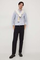 Bavlnená košeľa Tommy Hilfiger MW0MW33762 modrá SS24