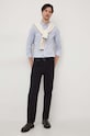 Bavlnená košeľa Tommy Hilfiger MW0MW33762 modrá SS24