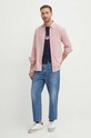 Odzież Tommy Hilfiger koszula bawełniana MW0MW33782 różowy