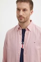 Pamučna košulja Tommy Hilfiger MW0MW33782 roza