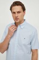 Tommy Hilfiger koszula bawełniana MW0MW33809 niebieski