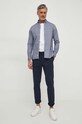 Odzież Tommy Hilfiger koszula bawełniana MW0MW33778 niebieski