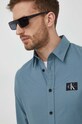 Bavlnená košeľa Calvin Klein Jeans J30J325027 tyrkysová