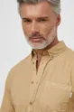 béžová Bavlnená košeľa Pepe Jeans Prince