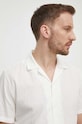 Πουκάμισο από λινό Lindbergh 30.203319.WHITE μπεζ