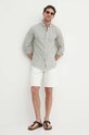Abbigliamento Lindbergh camicia di lino 30.203492A.ARMY verde
