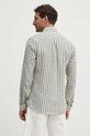 Lindbergh camicia di lino verde 30.203492A.ARMY