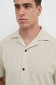 Košeľa Lindbergh béžová 30.203579.STONE