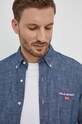 Хлопковая рубашка Polo Ralph Lauren тёмно-синий 710939172