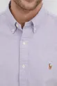 Pamučna košulja Polo Ralph Lauren ljubičasta