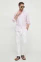 Ľanová košeľa Polo Ralph Lauren 100 % Bavlna