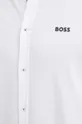 Βαμβακερό πουκάμισο Boss Green λευκό