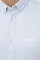 Boss Green camicia in cotone blu