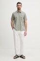 Barbour Shirt Dept - Summer koszula lniana męska MSH5093 zielony SS26