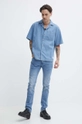 Hugo Blue camicia di jeans 100% Cotone