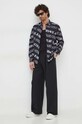 Pamučna košulja Versace Jeans Couture 76GAL2R0.NS405 crna SS24