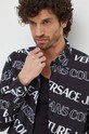 Pamučna košulja Versace Jeans Couture crna 76GAL2R0.NS405
